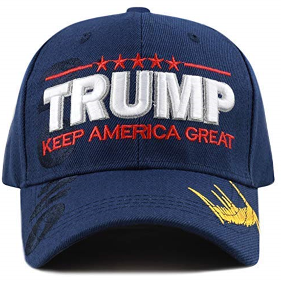BLUE Trump 2020 Keep America Great 3D Signature Cap